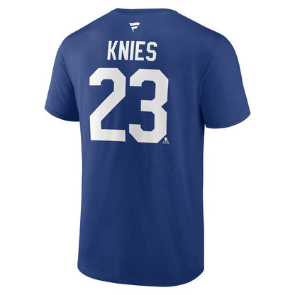Fanatics Toronto Maple Leafs Matthew Knies Name And Number Men's Blue T Shirt