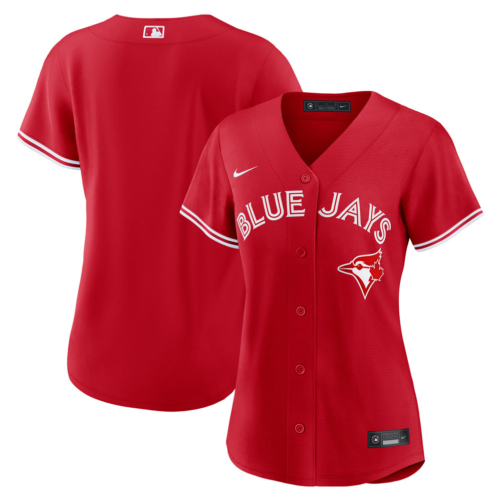 Womens Toronto Blue Jays Replica Alternate Jersey - Red