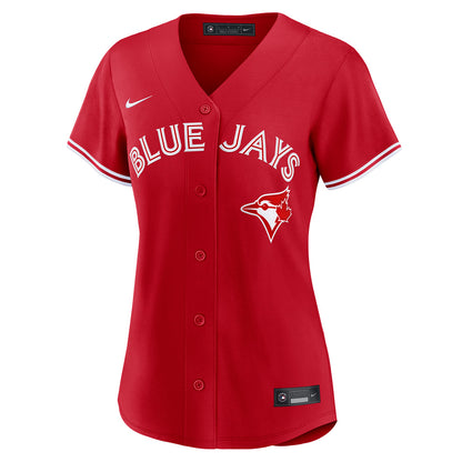 Womens Toronto Blue Jays Replica Alternate Jersey - Red