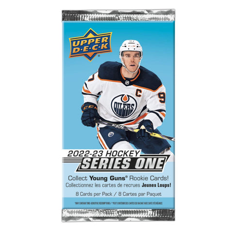 UPPER DECK 2022-2023 SERIES ONE RETAIL GRAVITY FEED HOCKEY CARD PACKUPPER DECK 2022-2023 SERIES ONE RETAIL GRAVITY FEED HOCKEY CARD PACK