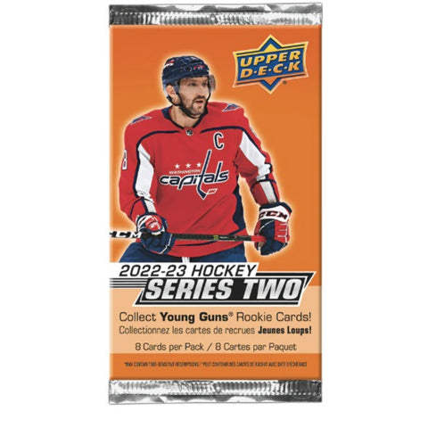 UPPER DECK 2022-2023 SERIES TWO RETAIL GRAVITY FEED HOCKEY CARD PACK