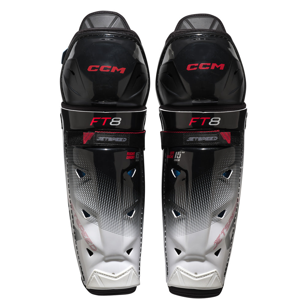 CCM JETSPEED FT8 JUNIOR HOCKEY SHIN PADS