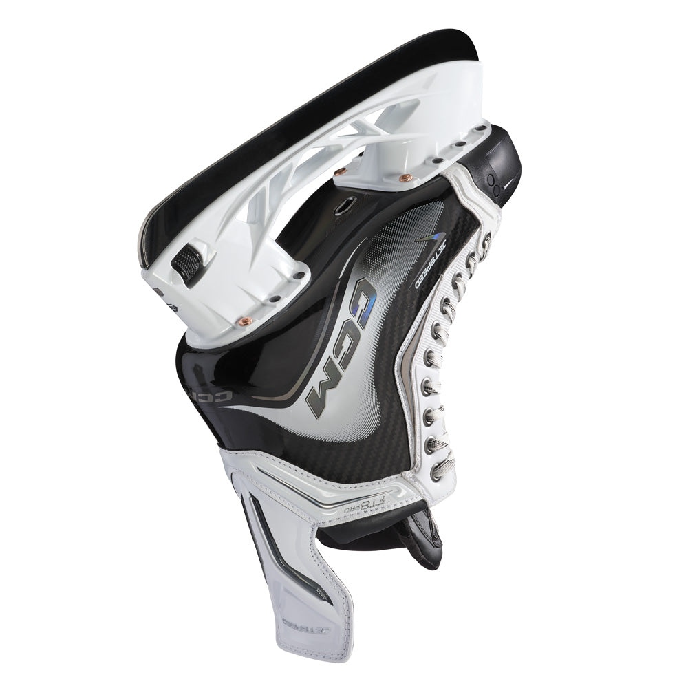 CCM Jetspeed FT8 Pro White Intermediate Hockey Skates