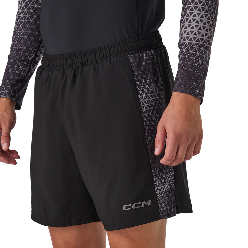 CCM Men's 2-In-1 Grey Training Shorts