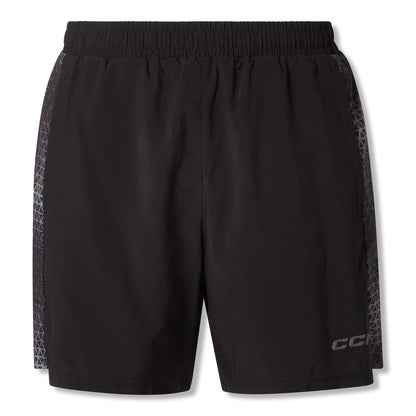 CCM Men's 2-In-1 Grey Training Shorts
