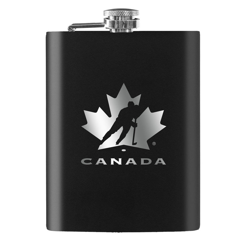 Team Canada 8 OZ Black Flask