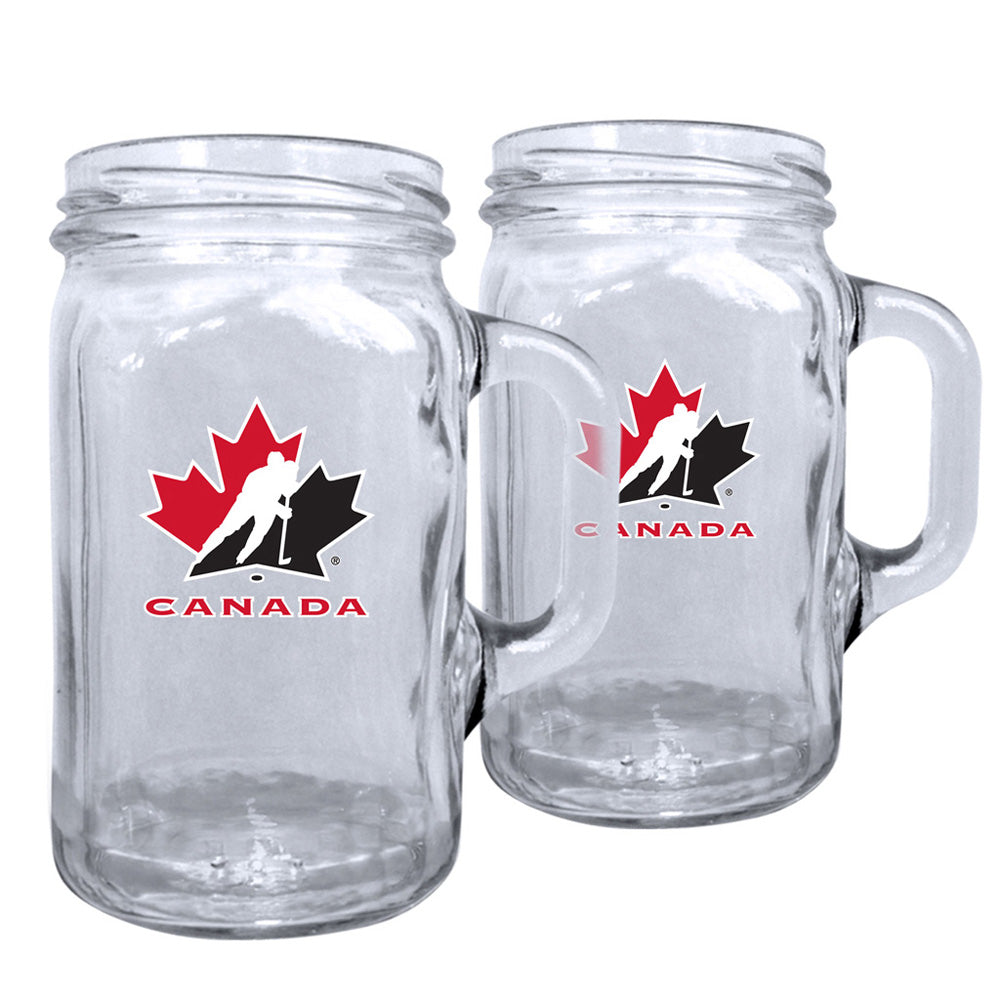 TEAM CANADA 2 PACK 16 OZ MASON MUG