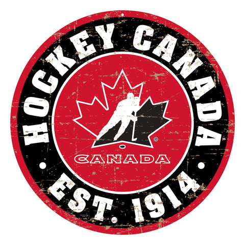 TEAM CANADA DISTRESSED 22.5" WALL SIGN
