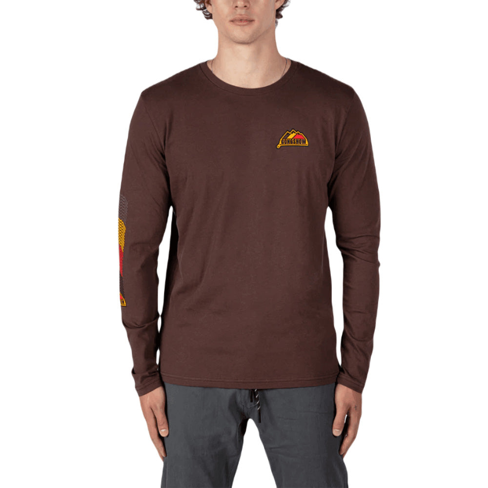 GONGSHOW WINNING PEAK BROWN LONG SLEEVE SHIRT