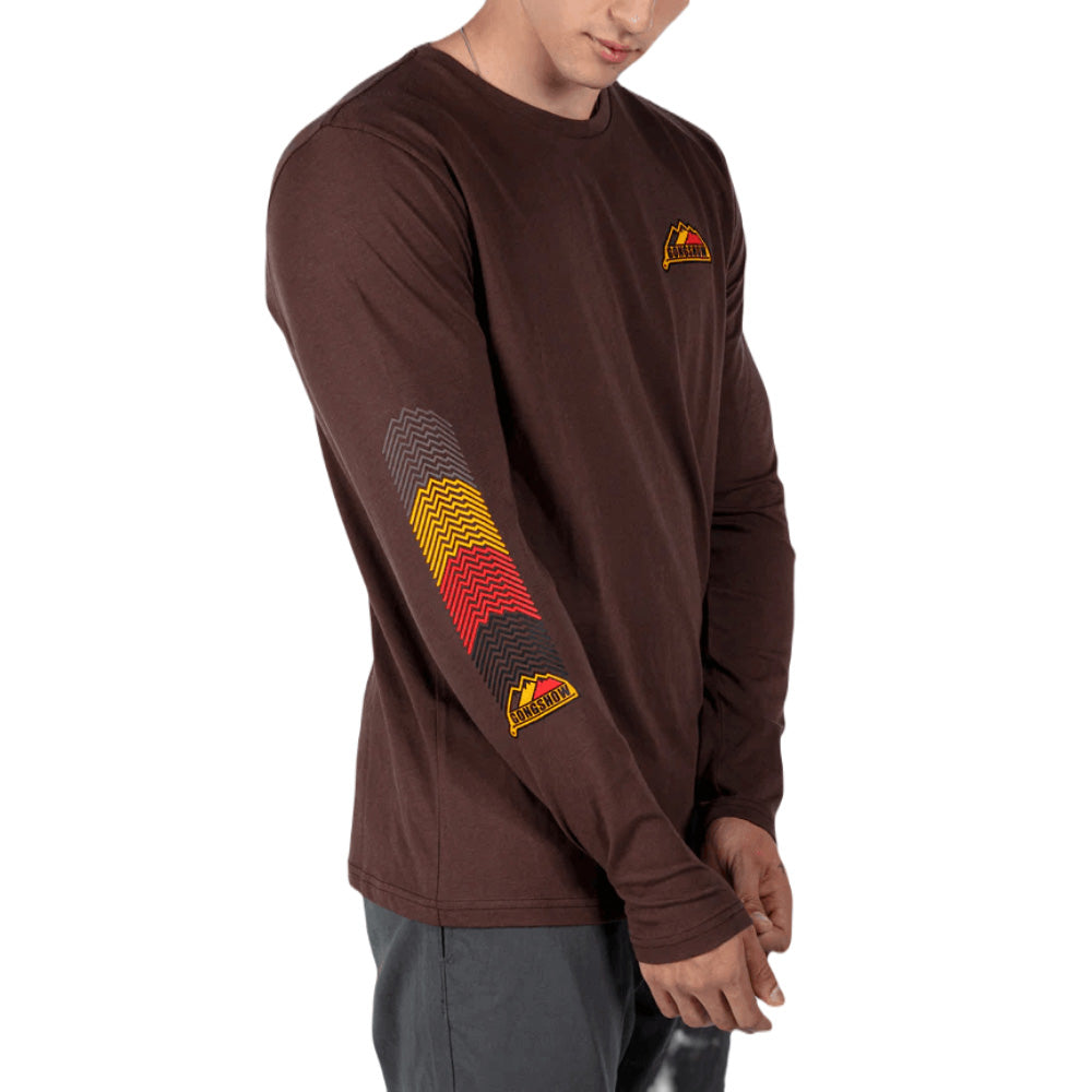 GONGSHOW WINNING PEAK BROWN LONG SLEEVE SHIRT