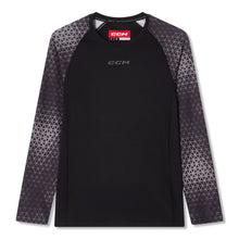 CCM Printed Men's Grey Training Long Sleeve Shirt
