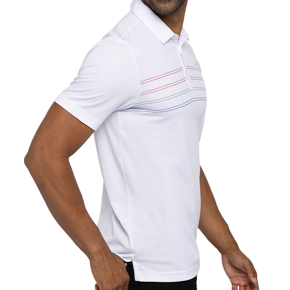 TRAVISMATHEW MADERO WHITE POLO SHIRT