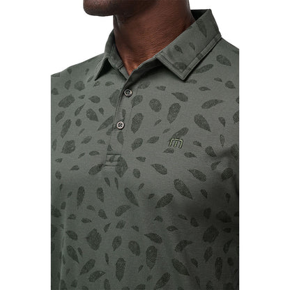 TRAVISMATHEW MAGMA MELT DARK OLIVE POLO SHIRT