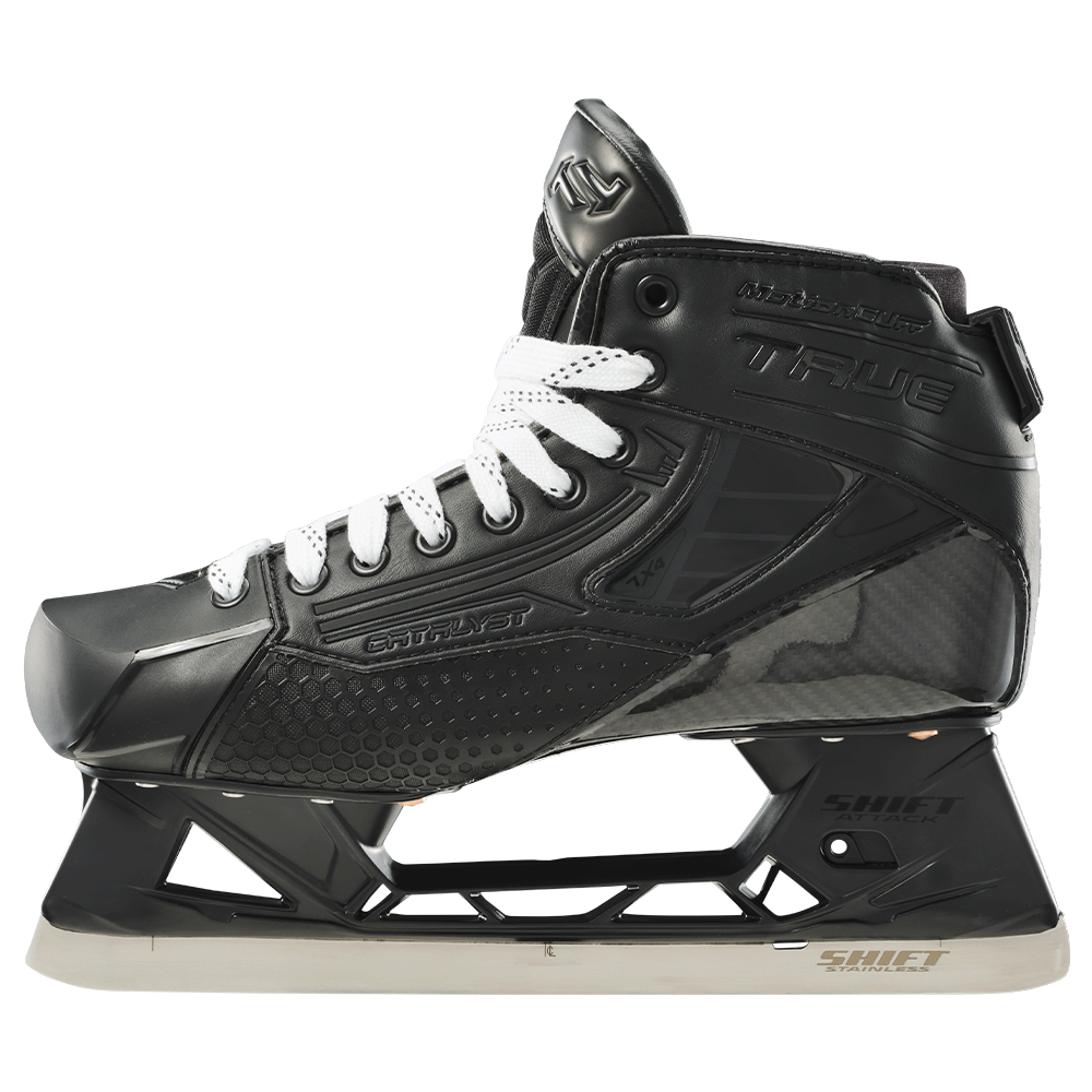 TRUE CATALYST 7X4 BLACKOUT SENIOR GOALIE SKATES
