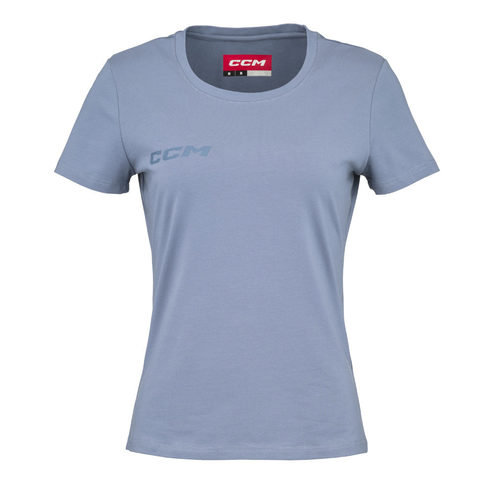 WOMEN'S CCM CORE SHORT SLEEVE T SHIRT - BLUE