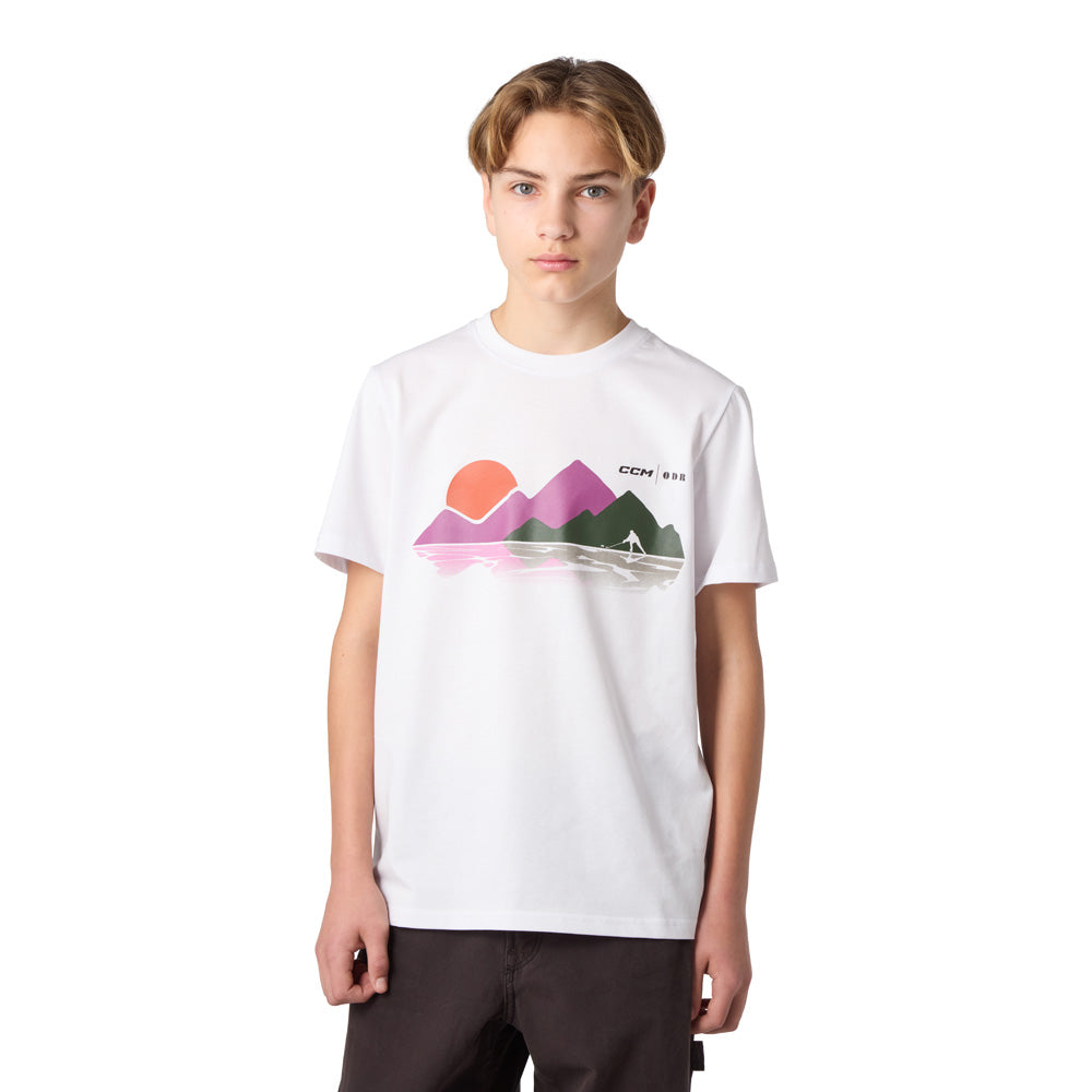 CCM Winter Collection Mountain Print Youth T Shirt