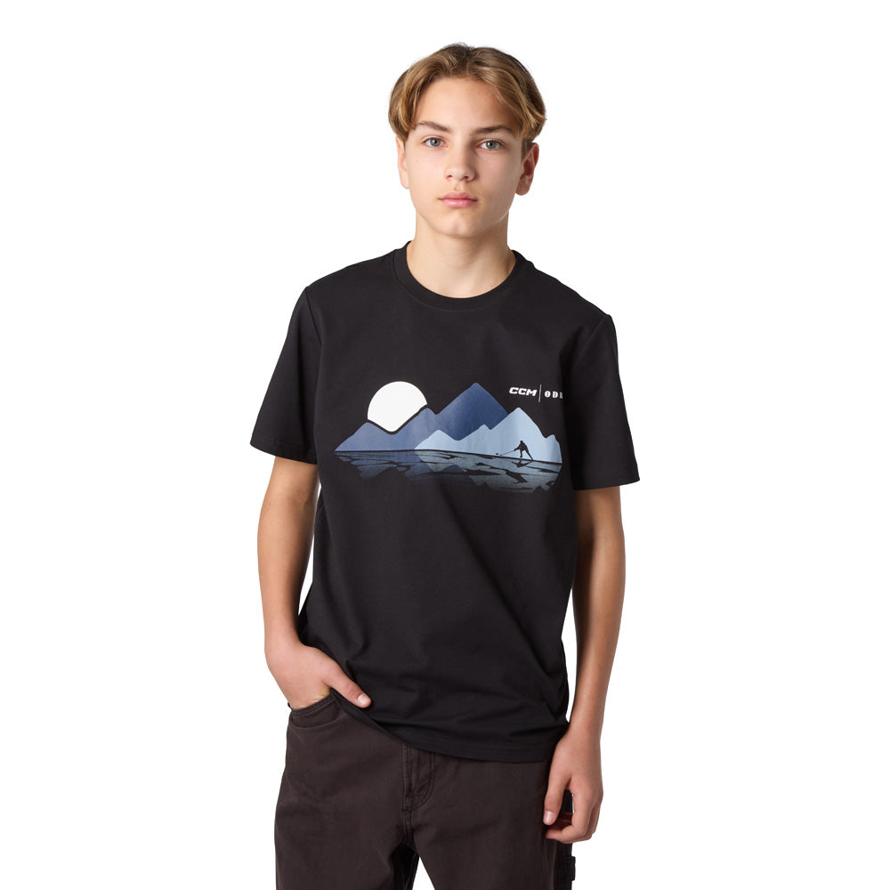 CCM Winter Collection Mountain Print Youth T Shirt