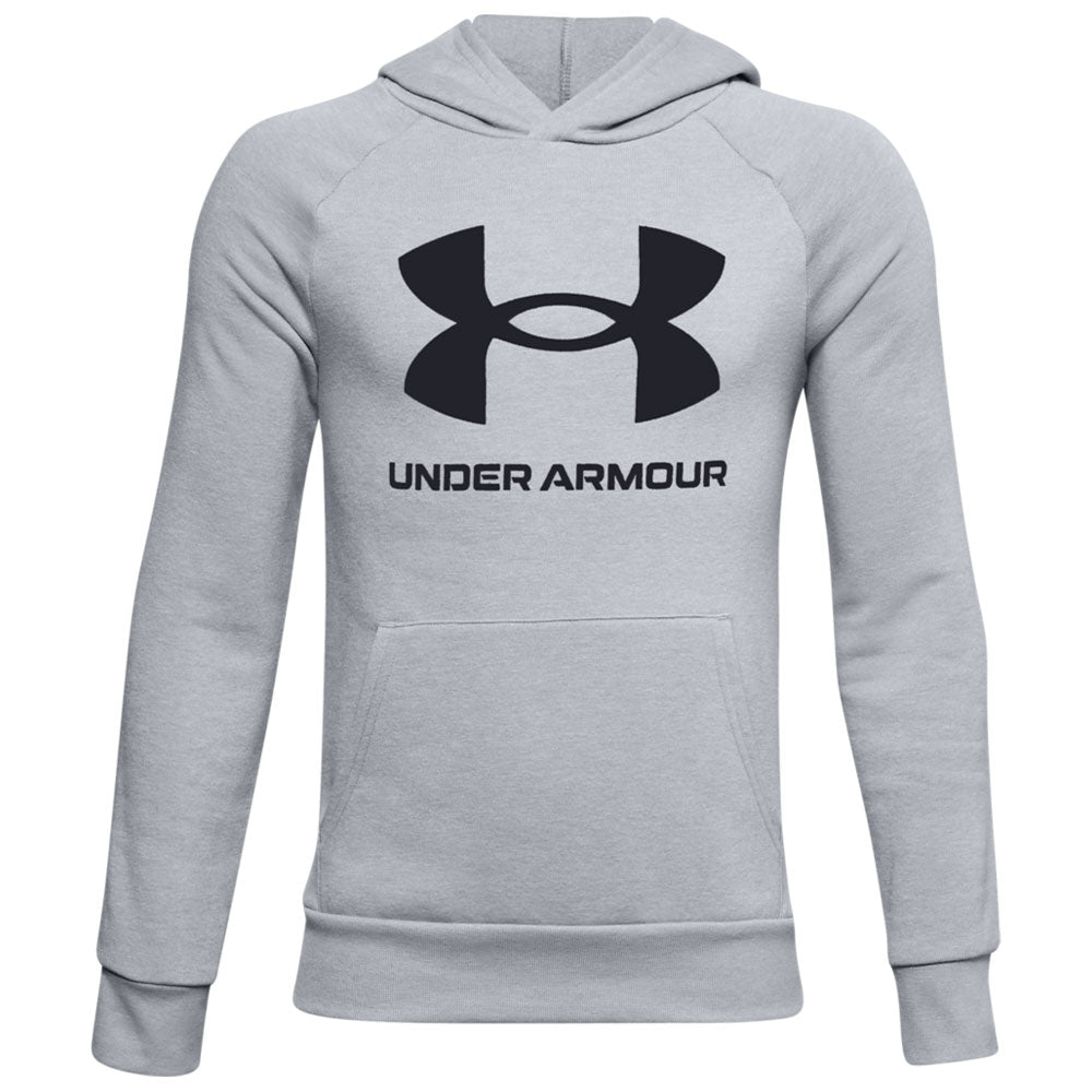 UNDER ARMOUR KIDS RIVAL FLEECE GREY HOODIE