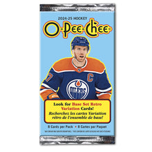 UPPER DECK 2024-2025 O-PEE-CHEE RETAIL GRAVITY FEED HOCKEY CARD PACK
