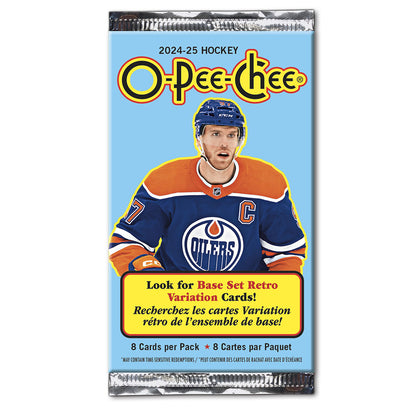 UPPER DECK 2024-2025 O-PEE-CHEE RETAIL GRAVITY FEED HOCKEY CARD PACK