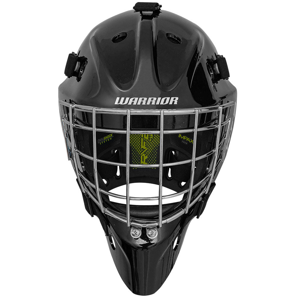 WARRIOR R/F2E JUNIOR BLACK GOALIE MASK