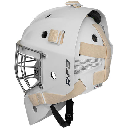 WARRIOR R/F2E JUNIOR WHITE GOALIE MASK