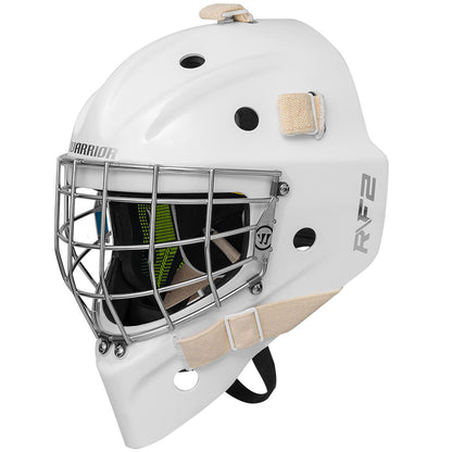 WARRIOR R/F2E JUNIOR WHITE GOALIE MASK