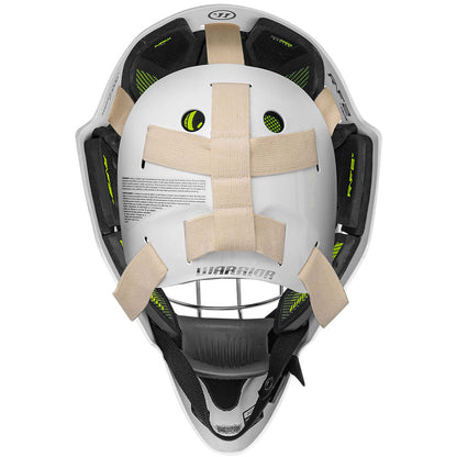 WARRIOR R/F2E JUNIOR WHITE GOALIE MASK
