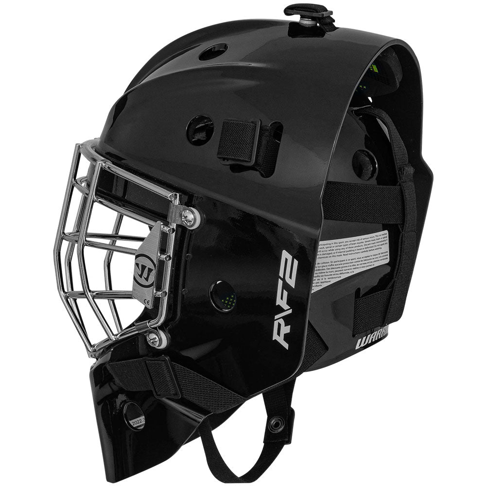 WARRIOR R/F2E SENIOR BLACK GOALIE MASK
