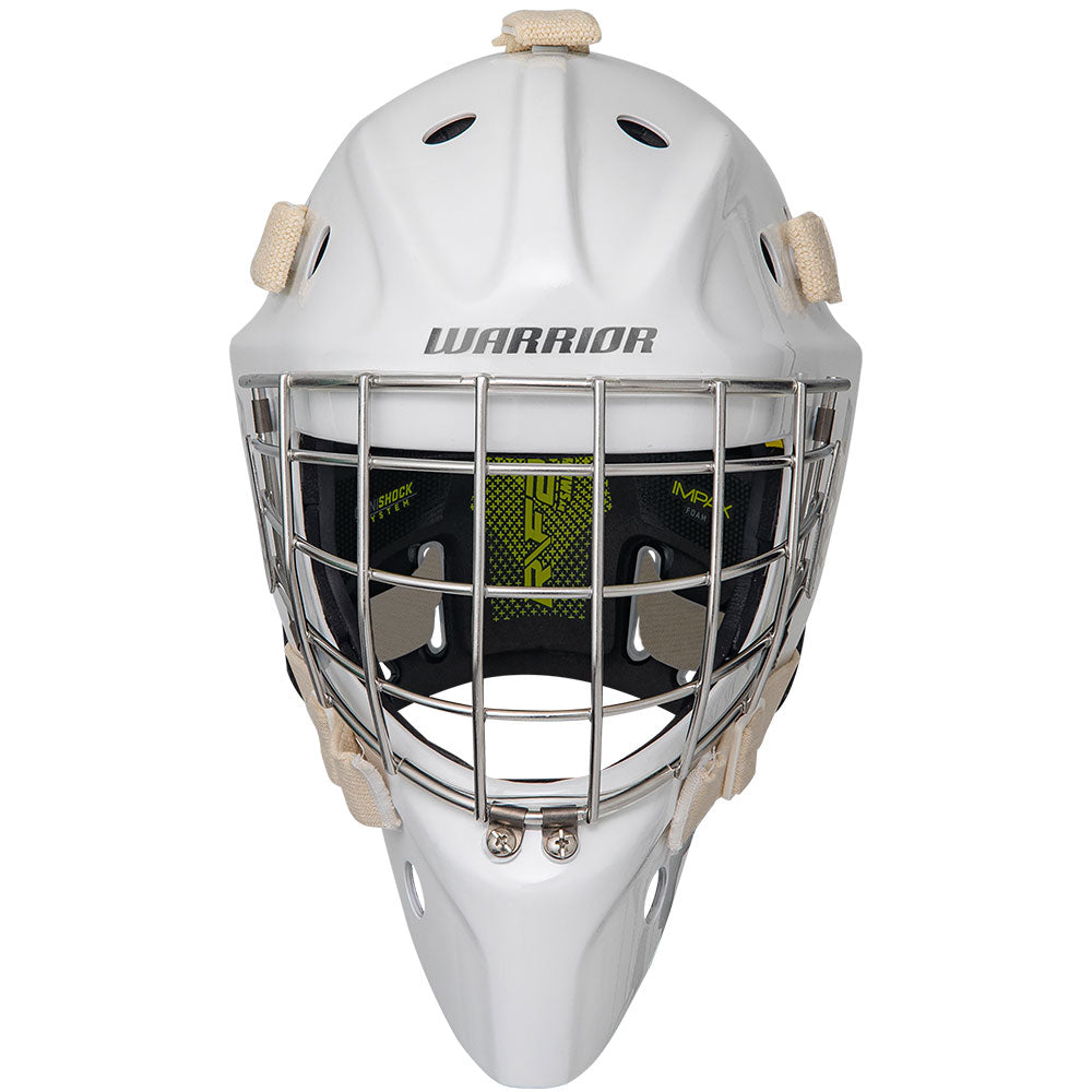 WARRIOR R/F2E SENIOR WHITE GOALIE MASK