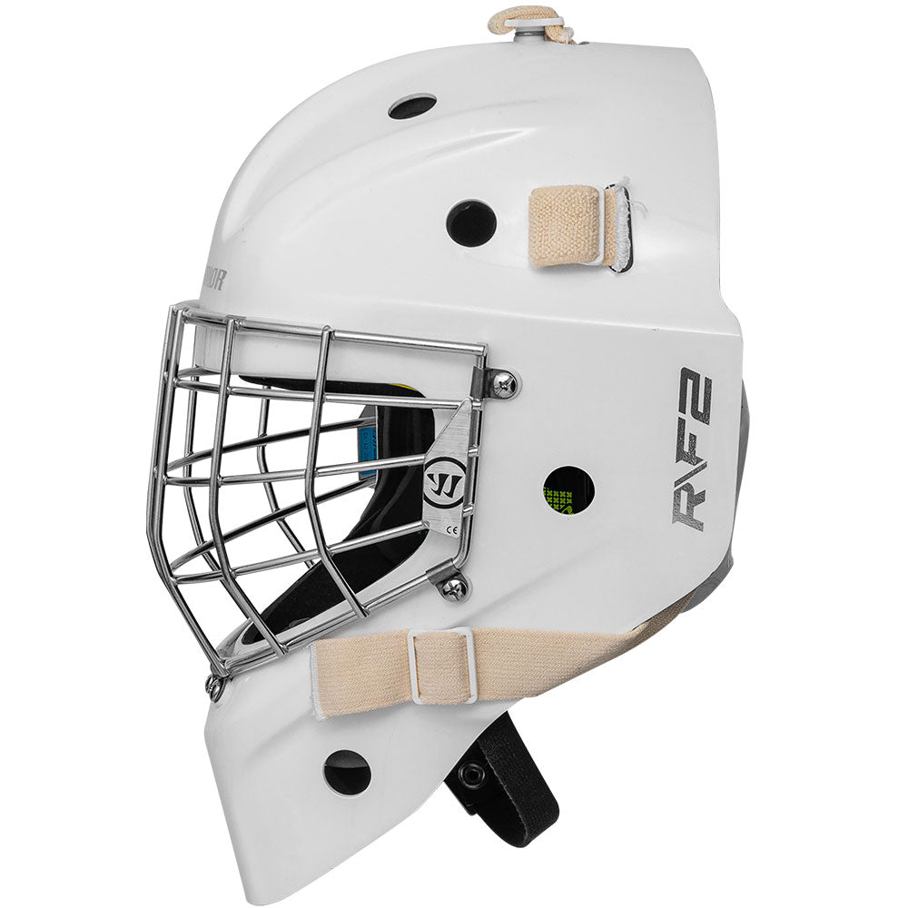 WARRIOR R/F2E SENIOR WHITE GOALIE MASK