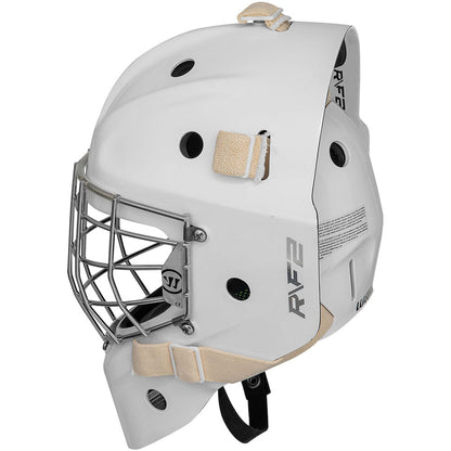 WARRIOR R/F2E SENIOR WHITE GOALIE MASK