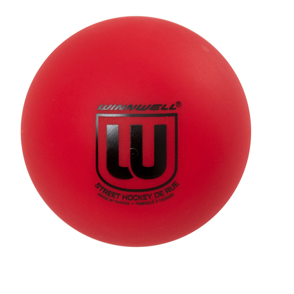 WINNWELL 65MM 50G HARD RED STREET HOCKEY BALL