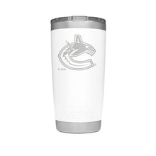 YETI RAMBLER 20 OZ TUMBLER CANUCKS - WHITE