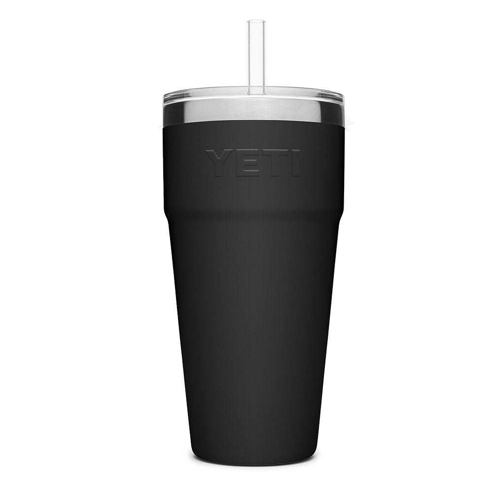 YETI RAMBLER 26OZ STRAW CUP - BLACK