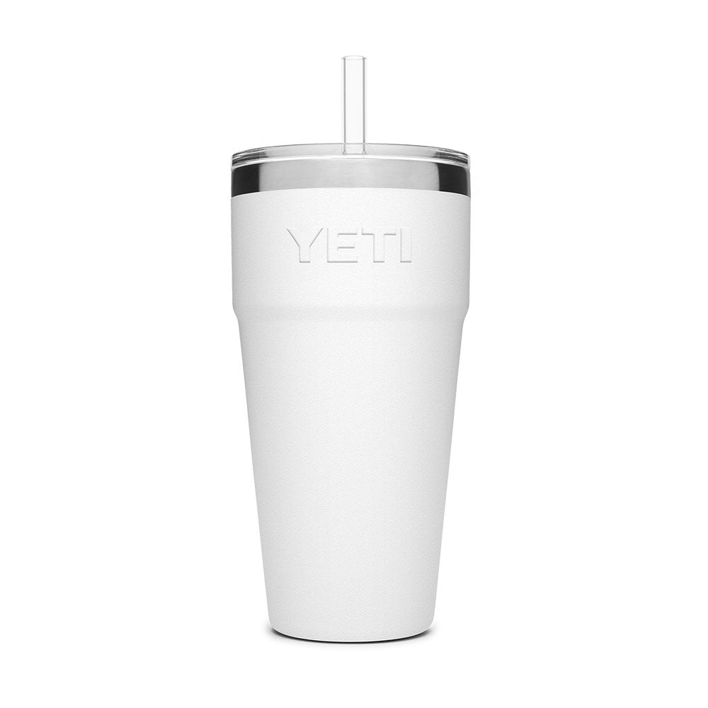 YETI RAMBLER 26OZ STRAW CUP WHITE