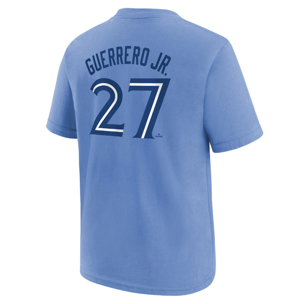 Outerstuff Toronto Blue Jays Vladimir Guerrero Jr. Youth Name And Number Baby Blue T Shirt