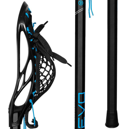 WARRIOR EVO NEXT BLACK COMPLETE LACROSSE STICK