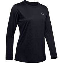 UNDER ARMOUR WOMEN'S TECH BLACK LONG SLEEVE CREW SHIRT