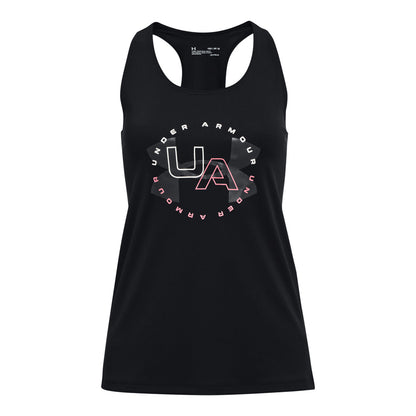 UNDER ARMOUR TECH GIRLS BLACK TANK TOP