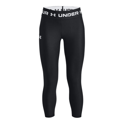 UNDER ARMOUR ANKLE CROP GIRLS BLACK/WHITE PANTS