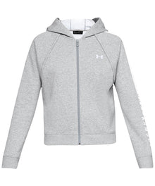UNDER ARMOUR WOMEN'S RIVAL FLEECE FZ HOODIE - GREY