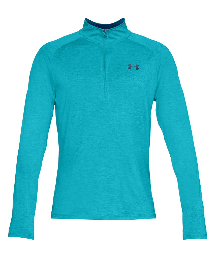UNDER ARMOUR MEN'S TECH HALF ZIP TOP - BLUE