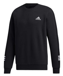 ADIDAS MEN'S COZY FLEECE SWEATER - BLACK/WHITE