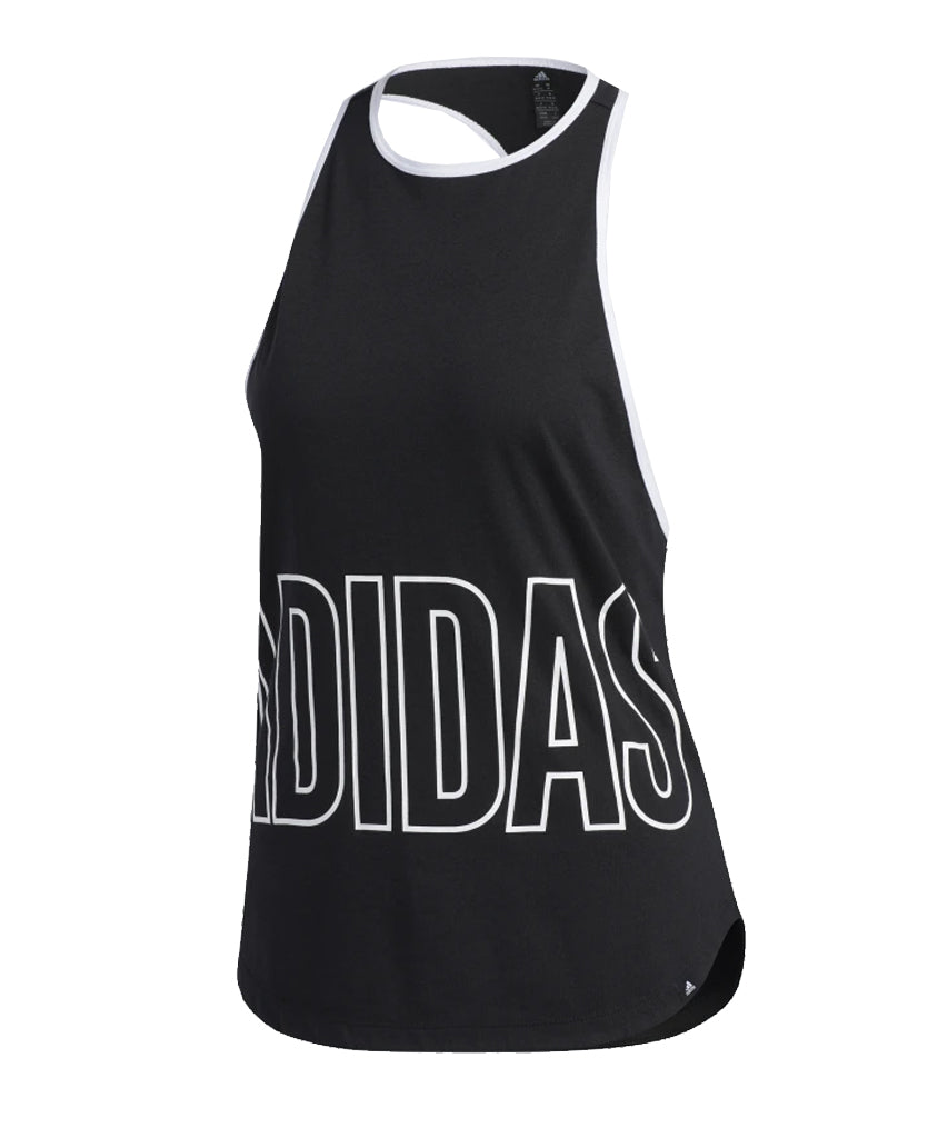 ADIDAS WOMEN'S ALPHA TANK GFX - BLACK