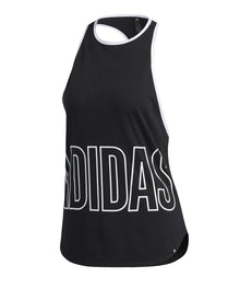 ADIDAS WOMEN'S ALPHA TANK GFX - BLACK