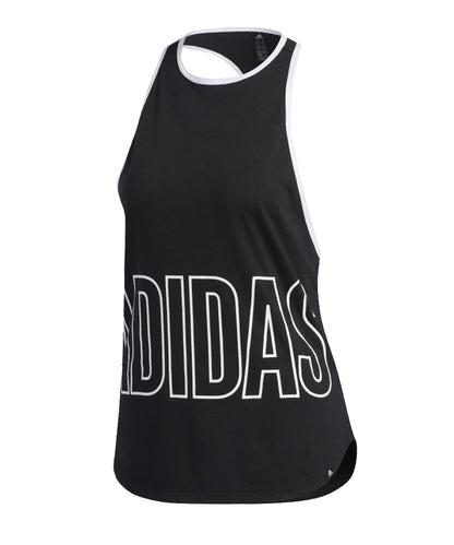 ADIDAS WOMEN'S ALPHA TANK GFX - BLACK