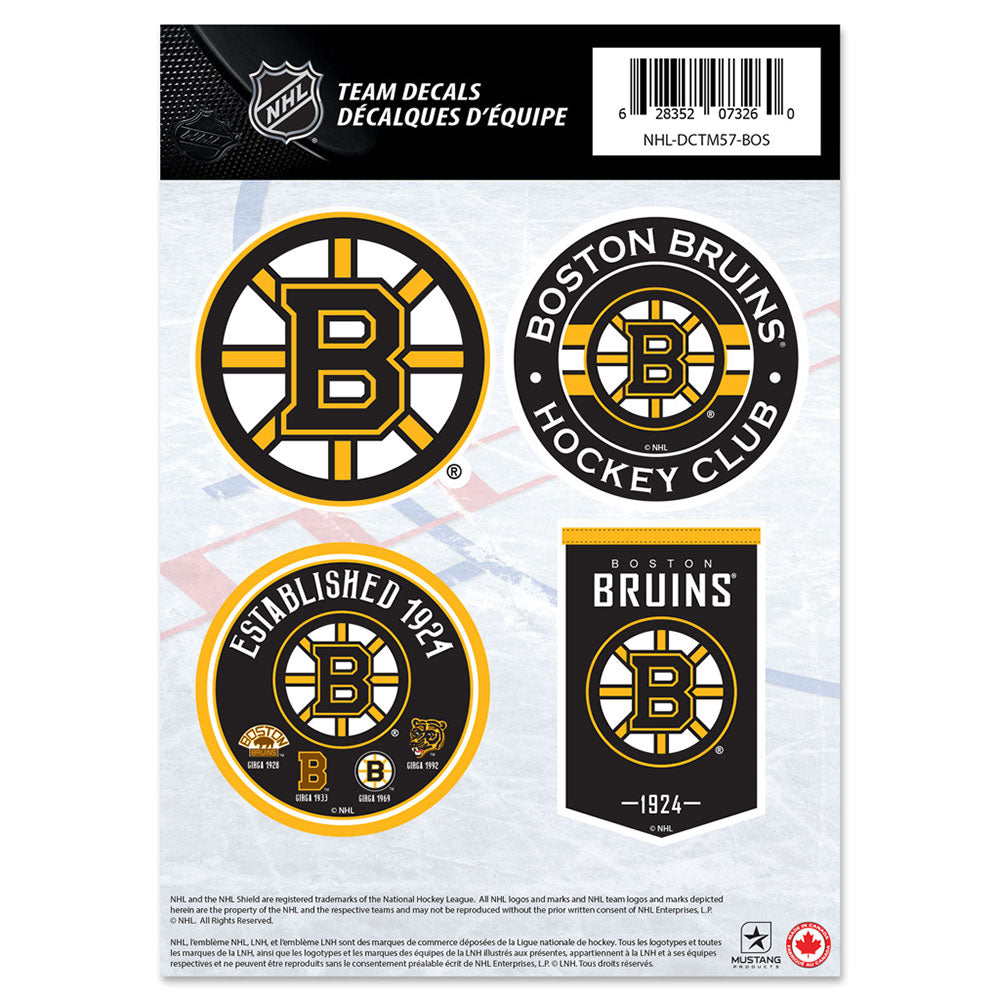 BOSTON BRUINS 5" X 7" MINI DECAL SET