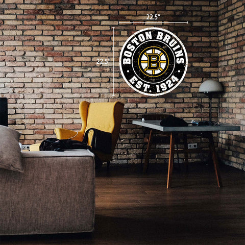 BOSTON BRUINS DISTRESSED WALL SIGN