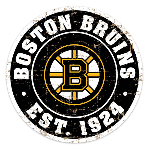 BOSTON BRUINS DISTRESSED WALL SIGN